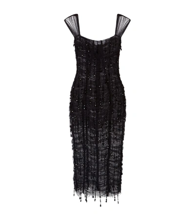 Shop Dolce & Gabbana Semi-sheer Lace Midi Dress