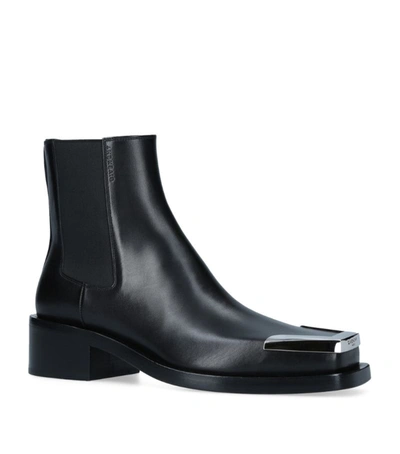 Shop Givenchy Leather Austin Square-toe Boots