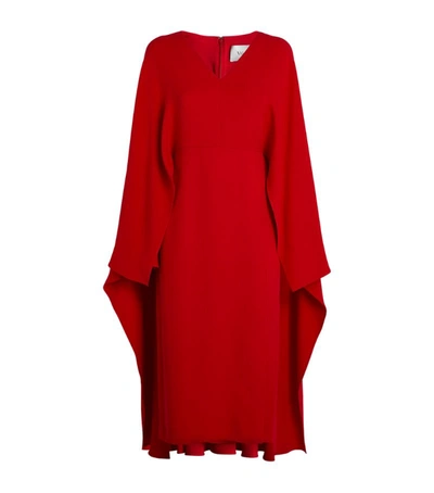 Shop Valentino Cape-sleeve Dress
