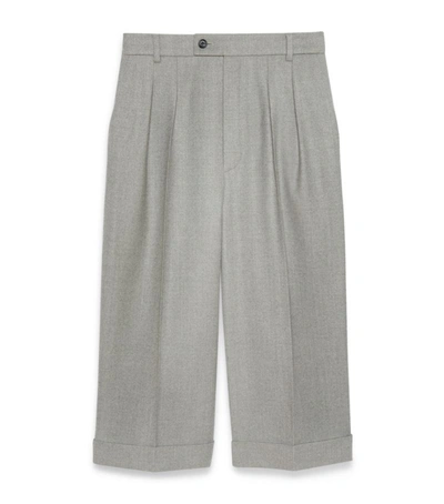 Shop Saint Laurent Wool Bermuda Shorts