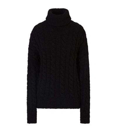 Shop Dolce & Gabbana Rollneck Cable-knit Sweater