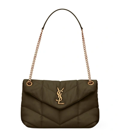 Shop Saint Laurent Small Loulou Puffer Matelassé Shoulder Bag