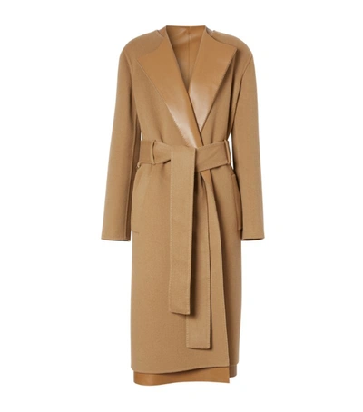 Shop Burberry Double-faced Cashmere And Lambskin Wrap Coat