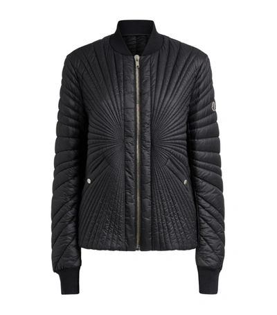 Shop Rick Owens + Moncler Quilted Woven Jacket