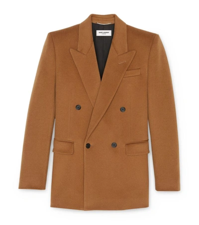 Shop Saint Laurent Wool-cashmere Tailored Jacket