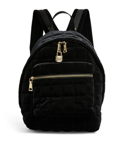 Shop Sandro Quilted Velvet Backpack