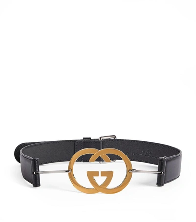 Shop Gucci Leather Interlocking G Belt