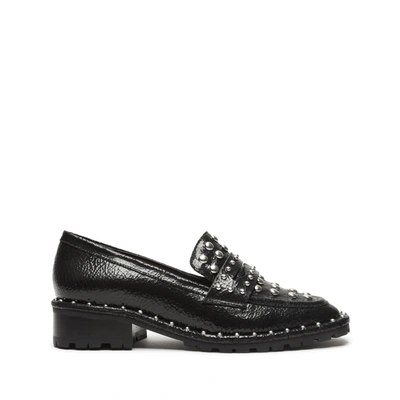 Shop Schutz Allyson Studded Leather Loafer In Black