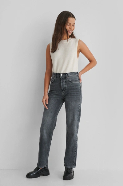 Mango Premium Cropped Jeans - Grey In Dark Denim | ModeSens