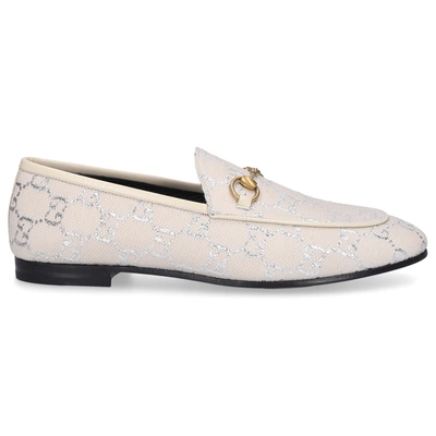 Shop Gucci Slip On Shoes Jordaan In White