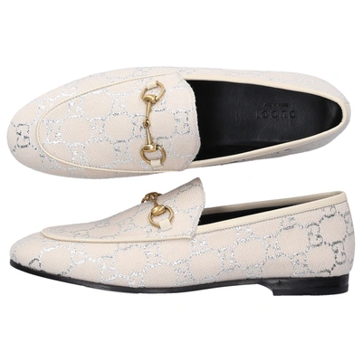 Shop Gucci Slip On Shoes Jordaan In White