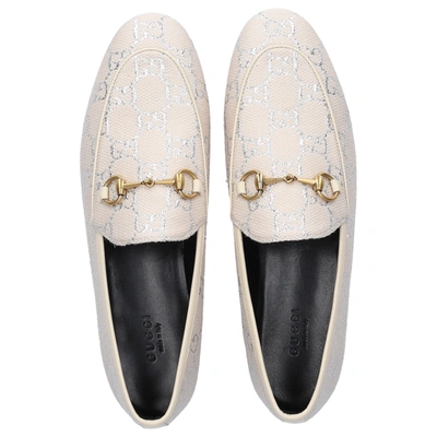 Shop Gucci Slip On Shoes Jordaan In White