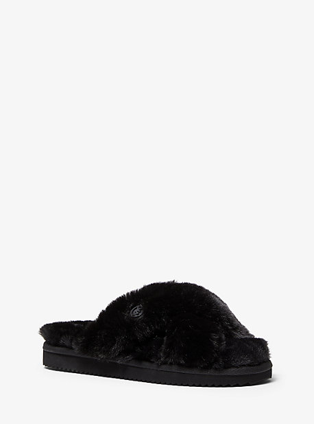 michael kors slides fur