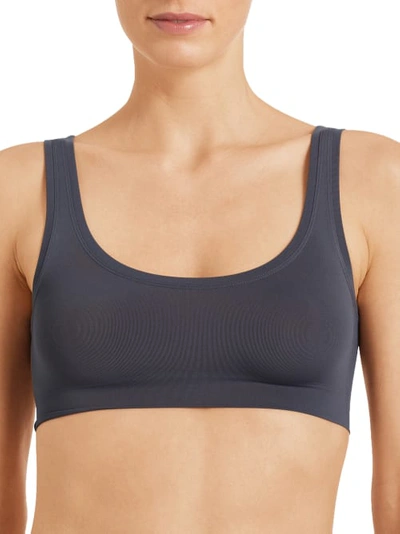 Shop Hanro Touch Feeling Bralette In Grey Carbon