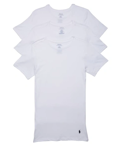 Shop Polo Ralph Lauren Slim Fit Cotton T-shirt 3-pack In White