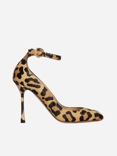 Shop Francesco Russo Leopard Ponyskin Pumps