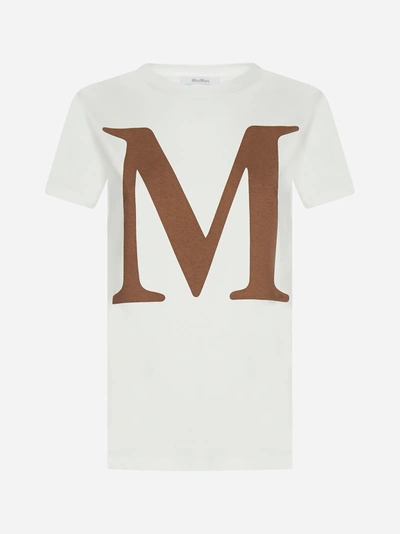 Shop Max Mara Ufo Monogram-print Cotton T-shirt