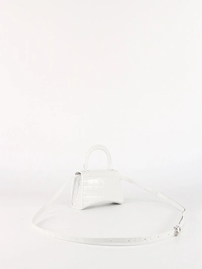 Shop Balenciaga Hourglass Mini Top Handle White