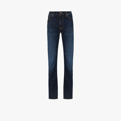 Shop Nudie Jeans Lean Dean Slim Leg Jeans In Blue