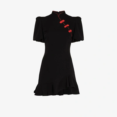 Shop De La Vali Bluebell Mini Dress In Black