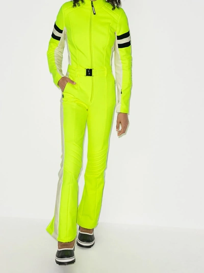 Shop Bogner Stripe Detail Ski Suit In Yellow