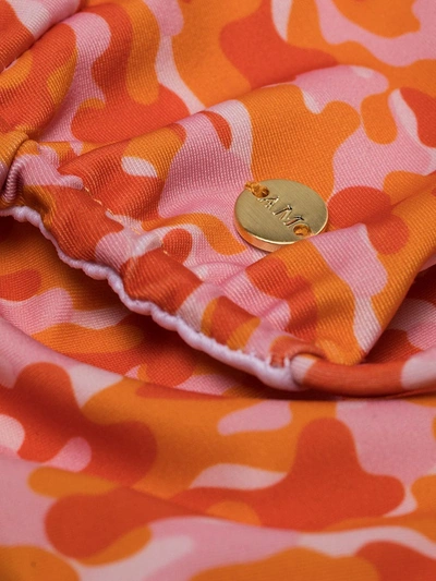 Shop Ambra Maddalena Orange Gigi Camouflage Print Bikini Top