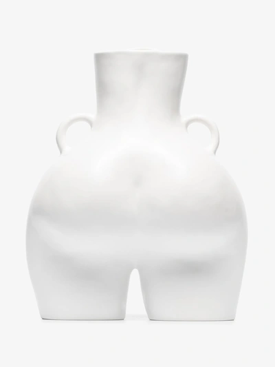 Shop Anissa Kermiche White Love Handles Earthenware Vase