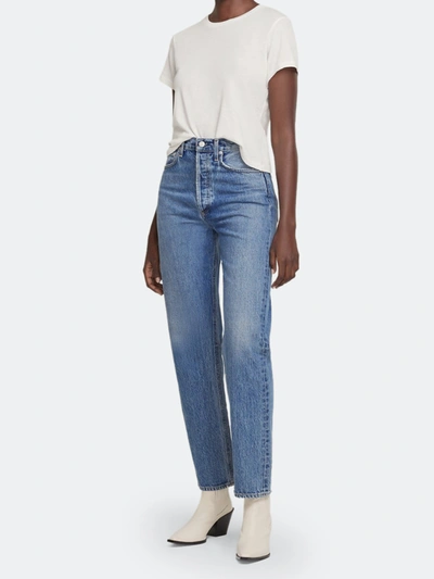 Shop Agolde '90s Pinch Waist High Rise Straight Jeans In Blue