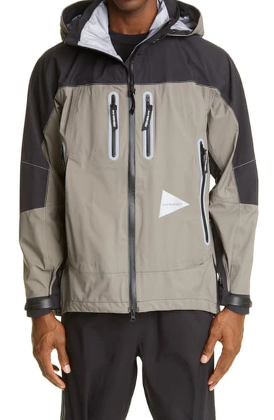 Shop And Wander Two-tone Waterproof Rain Jacket In Grey