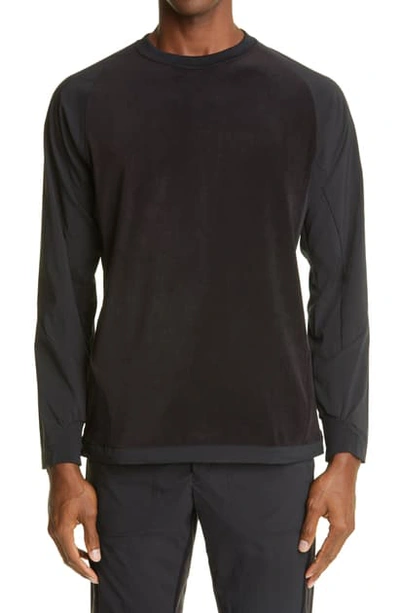 Shop And Wander Thermolite & Fleece Base Layer T-shirt In Black