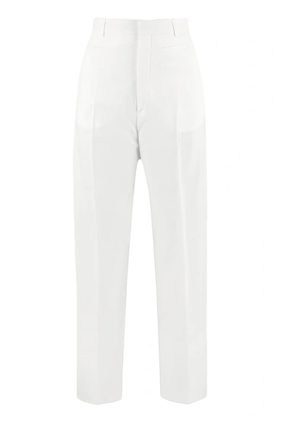 Shop Jacquemus Santon High-rise Trousers In Panna