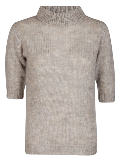 Shop Lardini Beige Mohair Blend Jumper