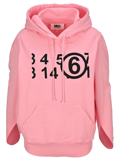 Shop Mm6 Maison Margiela Mm6 Logo Hoodie In Pink