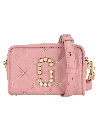 Shop Marc Jacobs The Quilted Softshot 17 Shoulder Bag In Pink