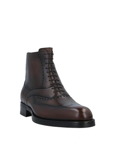 Shop A.testoni Ankle Boots In Dark Brown