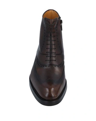 Shop A.testoni Ankle Boots In Dark Brown