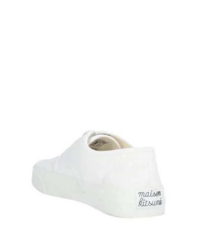 Shop Maison Kitsuné Man Sneakers White Size 7 Textile Fibers