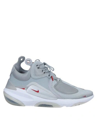 Shop Nike Man Sneakers Grey Size 8 Textile Fibers In Blue