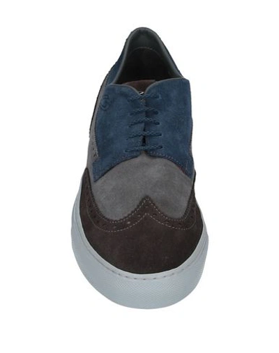 Shop Alberto Guardiani Sneakers In Dark Brown