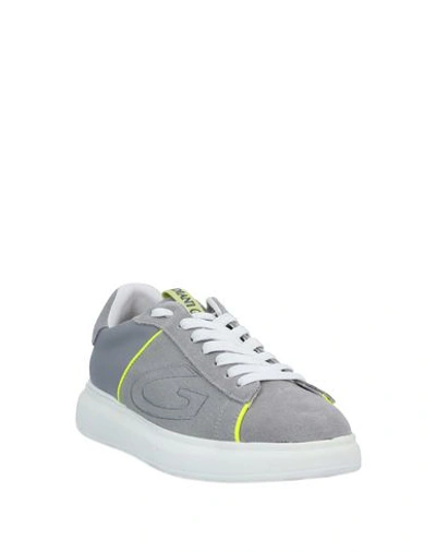 Shop Alberto Guardiani Man Sneakers Grey Size 12 Soft Leather, Textile Fibers