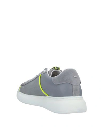 Shop Alberto Guardiani Man Sneakers Grey Size 12 Soft Leather, Textile Fibers