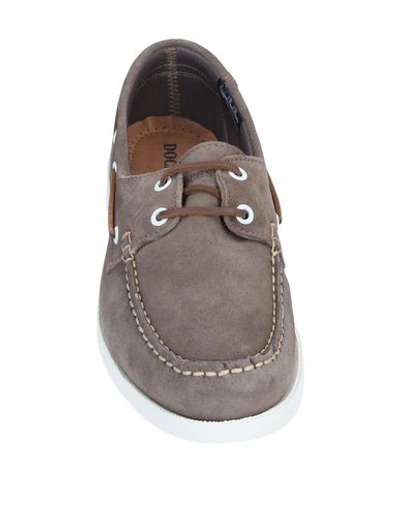 Shop Docksteps Loafers In Dove Grey