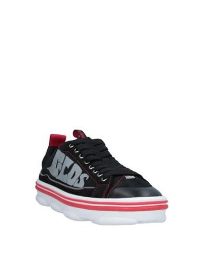 Gcds Logo Low-top Sneakers In Black