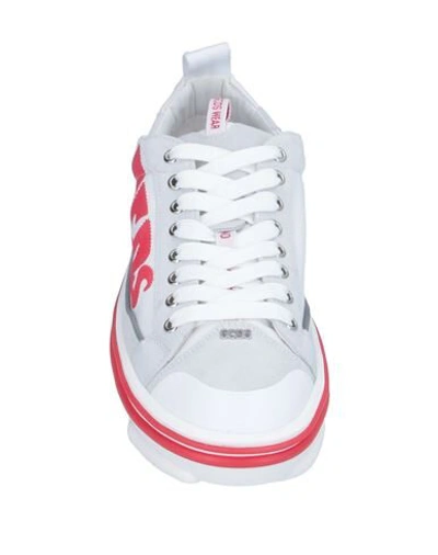 Gcds Side Logo Print Sneakers In White