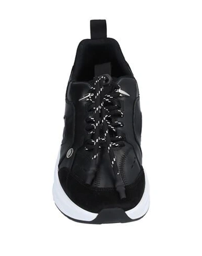 Shop Ylati Man Sneakers Black Size 9 Soft Leather, Textile Fibers
