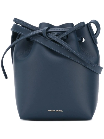 Shop Mansur Gavriel Calf Mini Mini In Blue