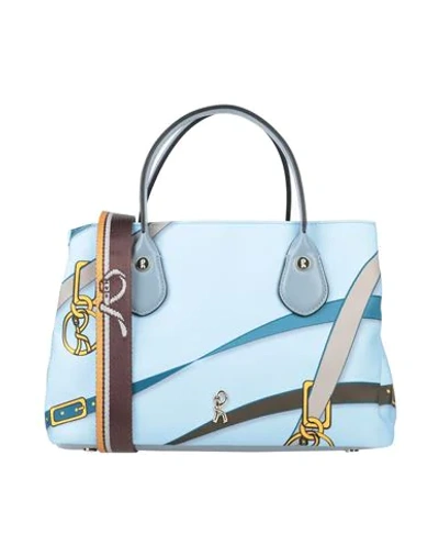 Shop Roberta Di Camerino Woman Handbag Sky Blue Size - Polyester, Polyurethane