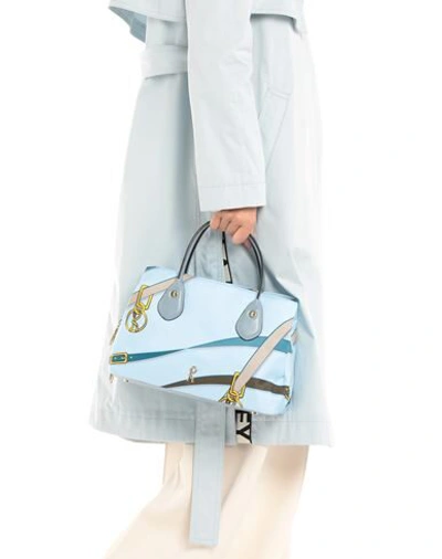 Shop Roberta Di Camerino Woman Handbag Sky Blue Size - Polyester, Polyurethane