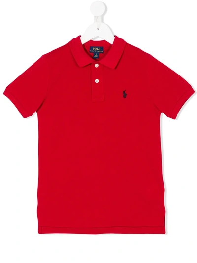 Shop Ralph Lauren Embroidered Polo Shirt In Red