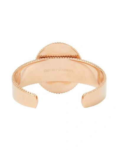 Shop Emporio Armani Bracelets In Copper